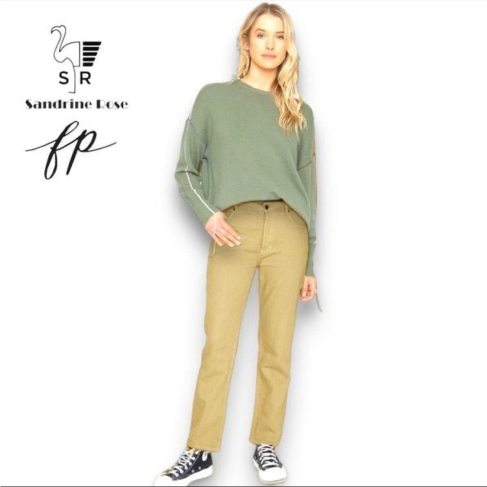 Free People X Sandrine Rose Skinny Jeans In Sunflower Size 26
